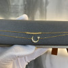 Pulsera de luna de doble capa en oro de 18 quilates y plata de ley 925 al por mayor | Exquisita pulsera de circonitas elegante para mujer