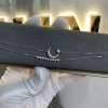 Pulsera de luna de doble capa en oro de 18 quilates y plata de ley 925 al por mayor | Exquisita pulsera de circonitas elegante para mujer