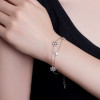 Bracciale a doppio strato con fiocco di neve classico in argento 925 personalizzato in fabbrica | Braccialetto raffinato dal design popolare in stile Ins per le donne