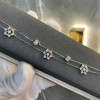 Bracciale a doppio strato con fiocco di neve classico in argento 925 personalizzato in fabbrica | Braccialetto raffinato dal design popolare in stile Ins per le donne