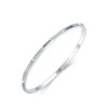 Brazalete sencillo de plata de ley 925 al por mayor | Brazalete clásico de circonitas para mujer