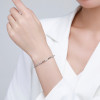 Brazalete sencillo de plata de ley 925 al por mayor | Brazalete clásico de circonitas para mujer