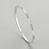 Brazalete sencillo de plata de ley 925 al por mayor | Brazalete clásico de circonitas para mujer