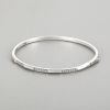 Brazalete sencillo de plata de ley 925 al por mayor | Brazalete clásico de circonitas para mujer
