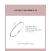 Brazalete sencillo de plata de ley 925 al por mayor | Brazalete clásico de circonitas para mujer