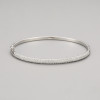 Brazalete de plata de ley 925 con circonitas, personalizado por OEM y ODM | Brazalete fino de lujo y alta calidad para mujer