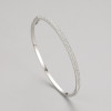 Brazalete de plata de ley 925 con circonitas, personalizado por OEM y ODM | Brazalete fino de lujo y alta calidad para mujer