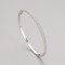 OEM ODM Customized Sterling Silver 925 Zircon Bangle | High Quality Light Luxury Women's Fine Bangle