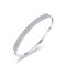 Wholesale Exquisite Women's Silver Jewelry Bangle | 925 Sterling Silver Classic Zircon Fashion Bangle