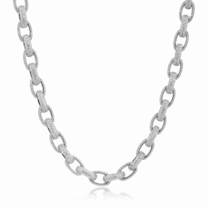 Collar de cadena de eslabones cubanos de plata 925 al por mayor | Collar popular de Miami para hombre