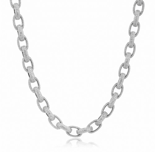 Collana a catena cubana in argento 925 all'ingrosso | Collana a catena cubana a maglia Miami per uomo