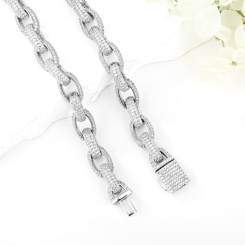 Wholesale 925 Silver Cuban Link Chain Necklace | Popular Miami Cuban Link Chain Necklace For Men