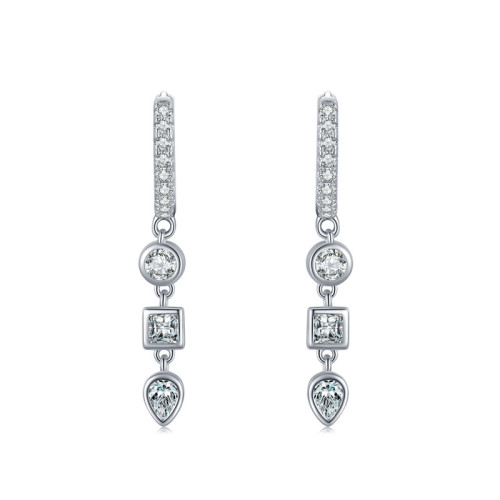 Wholesale 925 Silver Drop Earrings | Luxury Cubic Zirconia Drop Earrings For Women