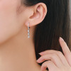 Orecchini pendenti in argento 925 all'ingrosso | Orecchini pendenti di lusso con zirconi cubici per donna