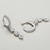 Orecchini pendenti in argento 925 all'ingrosso | Orecchini pendenti di lusso con zirconi cubici per donna