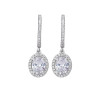 Pendientes colgantes de plata de ley personalizados para mujer | Exquisitos pendientes colgantes vintage para boda