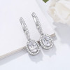 Pendientes colgantes de plata de ley personalizados para mujer | Exquisitos pendientes colgantes vintage para boda