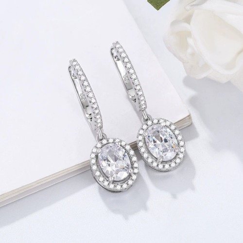 Customized Women's Sterling Silver Drop Earrings | Exquisite Vintage Drop Earrings For Wedding