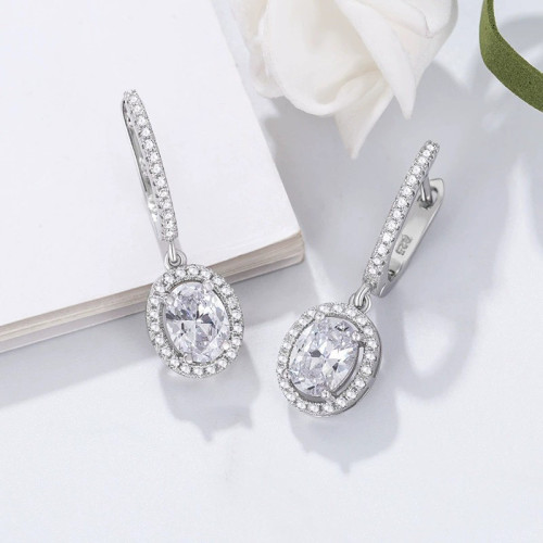 Customized Women's Sterling Silver Drop Earrings | Exquisite Vintage Drop Earrings For Wedding