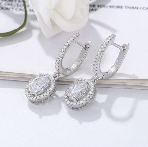 Brincos de prata esterlina personalizados para mulheres | Brincos vintage requintados para casamento