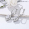 Pendientes colgantes de plata de ley personalizados para mujer | Exquisitos pendientes colgantes vintage para boda