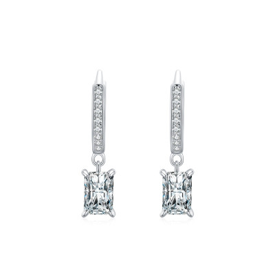 Hot Sale Sterling Silver 925 Drop Earrings | Exquisite Zircon Elegant Drop Earrings For Women