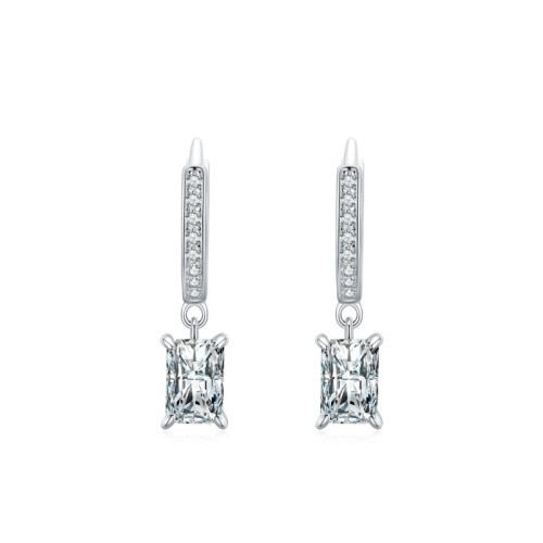 Hot Sale Sterling Silver 925 Drop Earrings | Exquisite Zircon Elegant Drop Earrings For Women