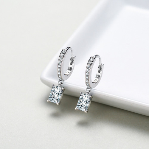 Hot Sale Sterling Silver 925 Drop Earrings | Exquisite Zircon Elegant Drop Earrings For Women