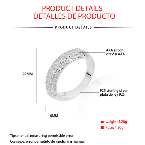 New Produce Sterling Silver 925 Mens Engagement Rings | Classic Cubic Zirconia Fashion Ring