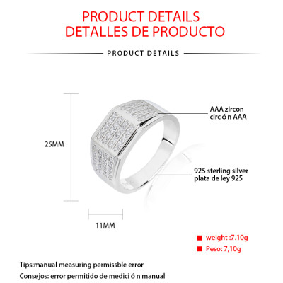 Wholesale Men's Silver Wedding Rings | 925 Sterling Silver Popular Vintage Exquisite Rings