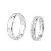 Anillo de compromiso clásico con circonitas, ¡de gran venta! | Anillos de boda de plata de ley 925 para parejas