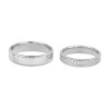 Anillo de compromiso clásico con circonitas, ¡de gran venta! | Anillos de boda de plata de ley 925 para parejas