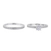 Set di fedi nuziali per coppia in argento 925 personalizzate | Anelli di coppia di lusso in argento sterling con zirconi