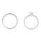 Custom 925 Silver Couple Wedding Rings Set | Luxury Zircon Sterling Silver Couple Rings
