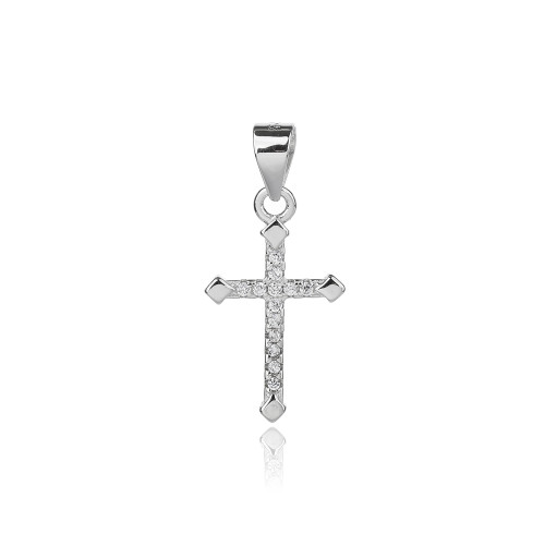 Ciondolo a croce in argento sterling personalizzato da uomo | Ciondolo in argento personalizzato alla moda