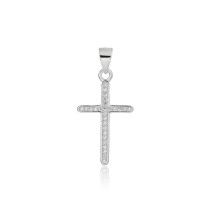 New Arrival Sterling Silver 925 Pendant | Classic Cubic Zirconia Cross Pendant Silver Men