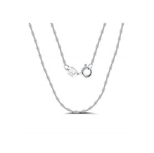 Cadena de plata de ley 925 personalizada de fábrica | Collar clásico de eslabones de plata para mujer