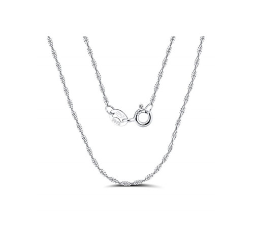Catena in argento sterling 925 personalizzata in fabbrica | Collana classica da donna con maglie in argento