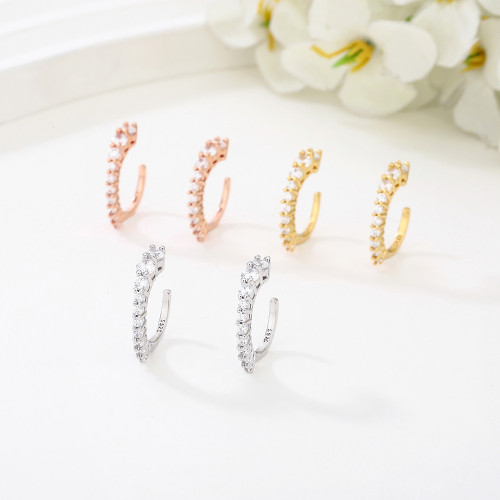 Elegantes pendientes de plata 925 al por mayor | Diseño elegante para mujer