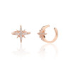 Pendientes de plata de ley 925 | Pendientes de circonita clásicos de moda para mujer