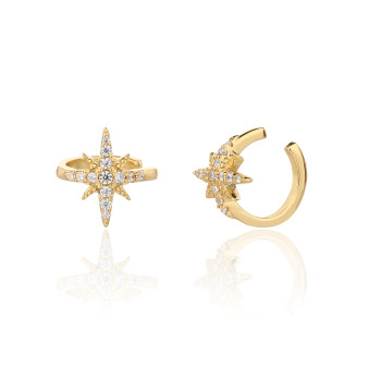 925 Sterling Silver Ear Cuffs | Classic Fashion Zircon Ear Cuffs Jewelry For Women