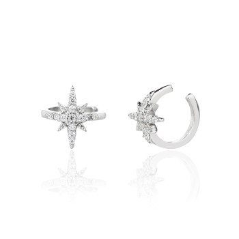 925 Sterling Silver Ear Cuffs | Classic Fashion Zircon Ear Cuffs Jewelry For Women