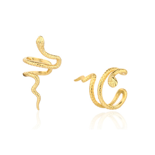 Ear Cuffs personalizados de plata 925 y oro de 18 quilates | Aretes Ear Cuff personalizados y modernos para mujer