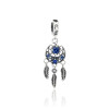 Colgante de plata personalizado | Colgante clásico de circonita cúbica de plata de ley 925 para mujer