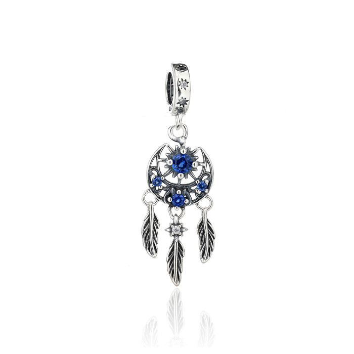 Colgante de plata personalizado | Colgante clásico de circonita cúbica de plata de ley 925 para mujer
