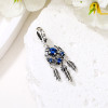 Colgante de plata personalizado | Colgante clásico de circonita cúbica de plata de ley 925 para mujer