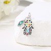 Colgante vintage de plata de moda | Colgante popular de plata 925 con circonitas para mujer