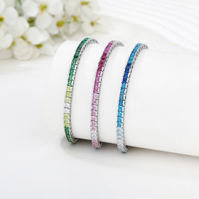 Manufacturer Customized Zircon Tennis Bracelet | Classic Sterling Silver Tennis Bracelet For Women