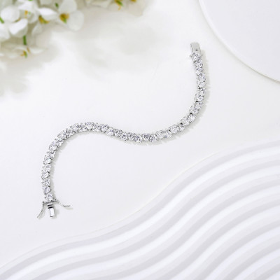 Wholesale Cubic Zirconia Tennis Bracelet | 925 Silver Charm Tennis Bracelet For Women