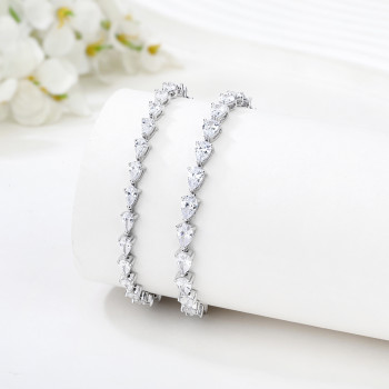 High Quality Cubic Zirconia Tennis Bracelet | Women's 925 Sterling Silver Classic Tennis Bracelet